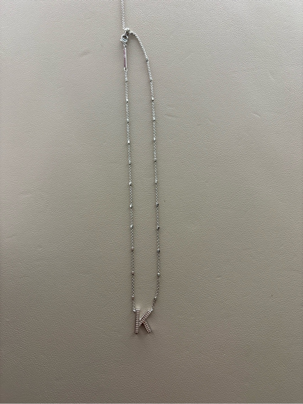 Kendra Scott Silver Initial K Pendant Necklace